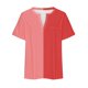 thumbnail image 5 of Plus Tamaño de las Mujeres Blusas, Cuello en V Casual Suelto Manga Corta Superior, Impresión Blusa Poliéster Spandex, 5 of 8