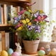 thumbnail image 5 of Plantas Verdes Artificiales De Tela 1 ramo de mariposas artificiales con flores de seda para escaparates de interior y decoración de jardín al aire libre. JASKFLY, 5 of 6