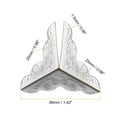 thumbnail image 2 of Uxcell 24 Pack Metal Box Corner Protectors 1"x1" Corner Decorative, Silver Tone, 2 of 5
