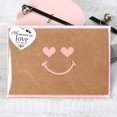 thumbnail image 1 of Tarjetas de amor de papel kraft de 5 piezas, tarjetas de regalo de corazón rosa, tarjetas de mensaje de San Valentín, 1 of 4
