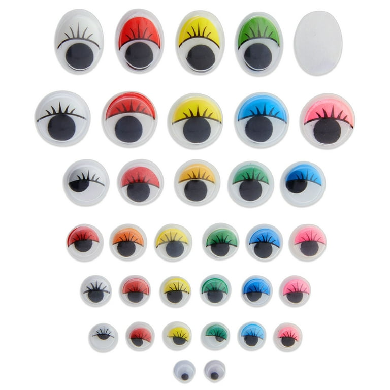 Multicolor Self Adhesive Wiggle Googly Eyes with Eyelashes. 250 pcx – Mr.  Mintz Crafts