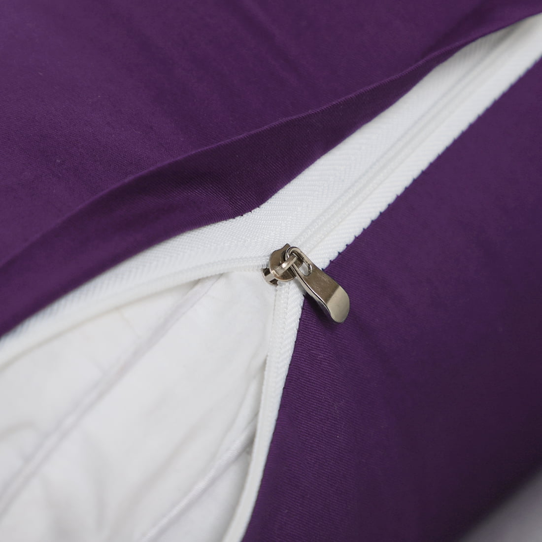 Unique Bargains Pillowcases 2-Piece Egyptian Cotton Pillow Cover Dark Purple Standard