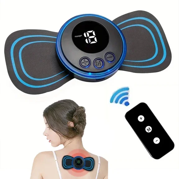 Electric EMS Neck Massager Mini Cervical Back Patch Stimulator Massageador Mat Portable