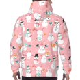 thumbnail image 7 of Wukai Cute Pink Snowman Cat Print Men Hoodies Fleece Sweatshirts Long Sleeve Sweaters Pullover Fall Outfits Winter Clothes-XX-Large, 7 of 7