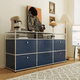 thumbnail image 4 of USM-armario Modular para sala de estar, mesita de noche con marco de Metal Ins, armario de cubo de acero inoxidable, almacenamiento de madera para comedor, 4 of 4