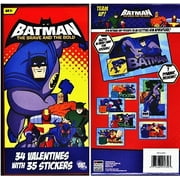Batman Brave & Bold 34 Valentines With 35 stickers