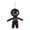 Black, variant on yocbz Positive Support Bow Voodoo Doll, Funny Crochet Stress Relief Inspirational Gift Black Knitted Emotional Voodoo Toy Witchcraft Ornaments Easter Decor for Office Home Party Favors