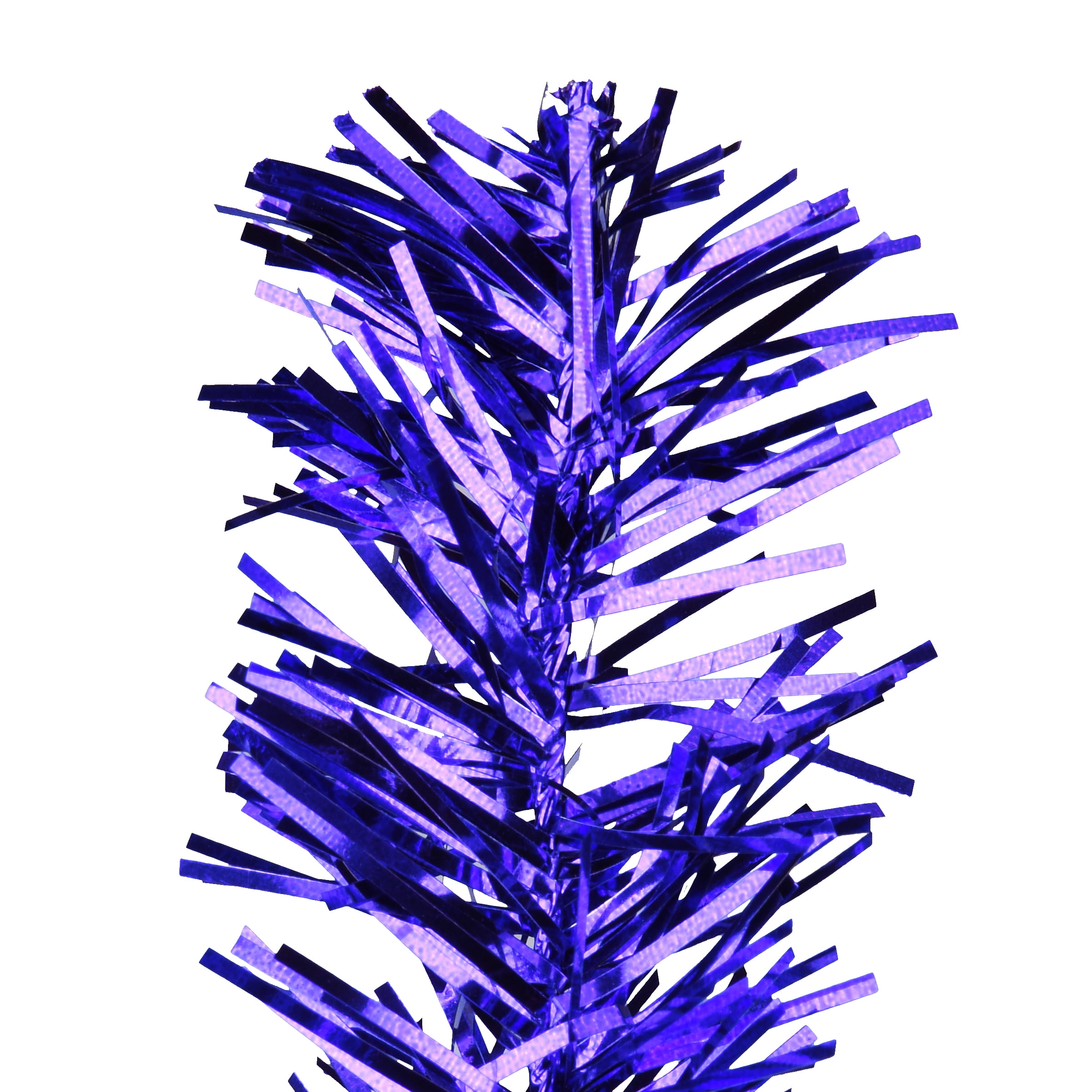 National Tree Company 2 ft. Artificial Halloween Tree, Black and Purple, Tinsel, Unlit, Icludes Stand