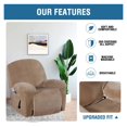 thumbnail image 4 of EIGTHTAIL Housse Extensible en Velours pour Fauteuil Inclinable 1 Pce Housse Douce pour Fauteuil Inclinable Housse de Fauteuil Inclinable Protecteur pour Fauteuil Inclinable - Bleu Paon, 4 of 7