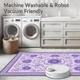 thumbnail image 5 of ODIKA 2'x3' Machine Washable Non-Slip Area Rug, Mystical Medallion With Ornate Lotus Blossom Motifs High Traffic Rug, Purple, 239218, 5 of 5