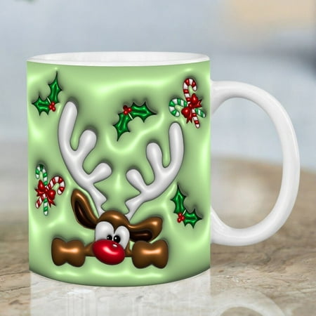 

Christmas Mug Outdoor Christmas Decorations Christmas Clearance Inflated Snowman Mug Santa Mug Christmas Decorations Christmas Decorations Indoor Christmas Decor Press Puffy Design 15oz 11oz Coffe