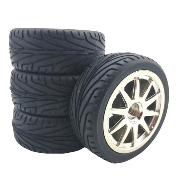 Neumático de goma de 4 piezas de 66mm para WLtoys 144001 124018 124019 para modelo HSP Monster blanco perfke rc ruedas y neumáticos