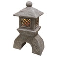thumbnail image 2 of Design Toscano AL58699 Statue de Lanterne de Pagode Illuminée, Pierre Grise, 2 of 4