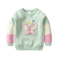 thumbnail image 2 of Esaierr Toddler Girls Pullover Sweater Kids Crewneck Winter Sweater Cute Long Sleeve Tops Sweatshirts Shirts for 1-7Y, 2 of 5