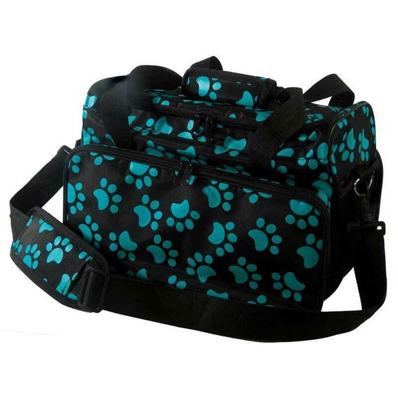 Pro Pet Groomers Travel Tote Bag Pawprint Design Tool Organization Choose Color (Turqoise)