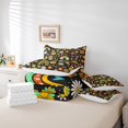 thumbnail image 4 of YST Ensemble de Literie Funky 60s 70s, Lit en Sac Très Grand, Ensemble de Literie Fleur Groovy, Ensemble de Courtepointe Florale Hippie Colorée Arc-en-Ciel Réversible avec Draps, 7 Pcs Décoration de Chambre, 4 of 4