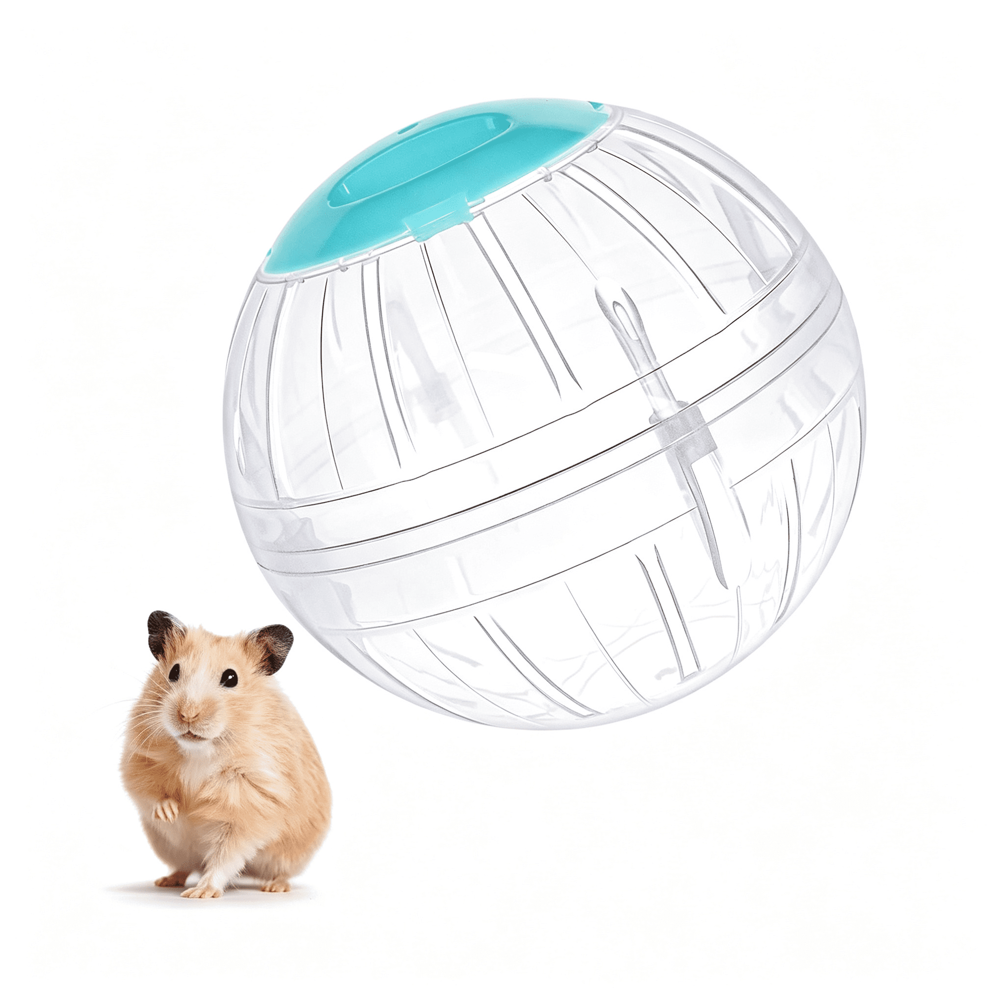 BESTSKY Hamster Exercise Ball, 5.7 Inch Transparent Running Wheel for Dwarf Hamsters to Reduce Boredom and Increase Activity, Transparent Hamster Ball