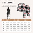 thumbnail image 4 of Lsque Heart Black Buffalo Plaid Gingham Pattern Long Sleeve Pajama Set for Women - Soft 2-Piece Sleepwear and Loungewear Set with Pockets, Comfy Nightwear-Small, 4 of 7