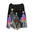 thumbnail image 2 of Elvqul Womens Tops Party Shirts Christmas Cute Pullover Knit Long Sleeve Blouses for Ladies Crewneck, 2 of 5
