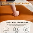 thumbnail image 4 of Guyou Modern Boucle Dining Chair Set of 4, Velvet Upholstered Barrel Chair, Comfy Armchair with Open Backrest, Vanity Side Chair Accent Chair for Living Room Bedroom Dining Room, Orange, 4 of 9