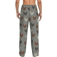 thumbnail image 3 of Uemuo Rooster Pattern Men's Wide Leg Palazzo Lounge Pants with Pockets Light Weight Loose Comfy Casual Pajama Pants-Small, 3 of 9