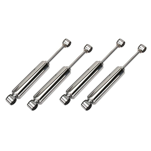 Speedway Short Gas-Filled Tube Shocks, Chrome, Set of 4