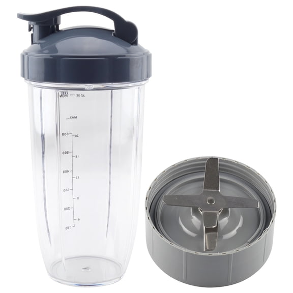 32 oz Colossal Cup with Flip Top To Go Lid and Extractor Blade Replacement Part Compatible with NutriBullet NB-101B NB-101S NB-201