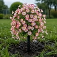 thumbnail image 5 of Artificial Mum Topiary Outdoor Decoration with Ground Stake, Waterproof Plastic for Porch Yard Patio Fall Decor Pink, 5 of 6