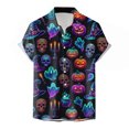 thumbnail image 6 of WOLIAUO Halloween Shirts Halloween Costumes Vintage Horror Shirt for Men Skeleton Graphic Tees for Adult 2026 Holiday Fall Spooky Season XL Blue, 6 of 8