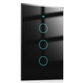 thumbnail image 1 of TUYA Smart Light Interruptor Cuenta regresiva Teléfono Móvil Lámpara de control remoto Interruptores de sala de estar Hogar Suministros Inteligentes Suministros Negro 3-Gang Yuarrent HA011723-06, 1 of 7