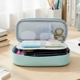 thumbnail image 5 of allydrew Simple Large Capacity Double Compartment Pencil Case, Pencil Pouch for Stationery Tools, Blue, 5 of 5