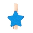 thumbnail image 2 of Card Photo Clothespin Pegs Star Crafts Mini Wooden Clip 50pcs Blue, 2 of 5