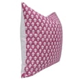 thumbnail image 2 of Fabdivine Block Print Throw Pillow Cover, 14x20 Inch Off White Linen Decorative Cushion Cover, Floral Print Boho Design Pink Pillow Cover for Sofa and Couch, 2 of 5