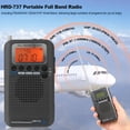 thumbnail image 3 of HRD-737 Portable Full Band Aircraft Band Receiver /AM/SW/ CB/Air/VHF World Band with LCD Display Alarm Clock, 3 of 7