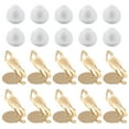 thumbnail image 1 of Unique Bargains Earring Converter with Silicon Earring Pads, 20Pack  Earring Findings with Easy Open Loop (Gold), 1 of 5