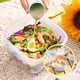thumbnail image 5 of Caja de ensalada de frutas de doble capa, caja bento portátil, caja sellada para mantener la frescura, caja de almuerzo, 5 of 7