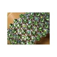 thumbnail image 4 of Silver Tone Meridian Blue Green Crystal Rhinestone Cuff Bracelet Bangle, 4 of 4