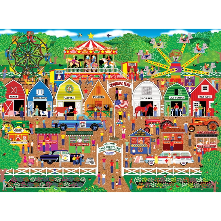 Cra-Z-Art Home Country 1000-Piece Farm County Fair Jigsaw Puzzle