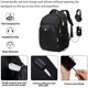 thumbnail image 3 of Mochila de viaje para computadora portátil, mochila extra grande antirrobo para la escuela universitaria para hombres y mujeres con puerto de carga USB, mochila resistente al agua para computadora de JFHHH pequeña, 3 of 5