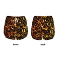 thumbnail image 3 of Fuzoiu Orange Lightning Print Women's Athletic Shorts, Double-Layer Running Shorts with Pocket,Women's Workout Shorts for Yoga, Gym, and Workouts-X-Large, 3 of 7