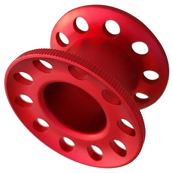 10 Hole Aluminum Alloy Miniature Diving Reel Professional Compacts Dive Reel Snorkeling Spool for Underwater Exploration