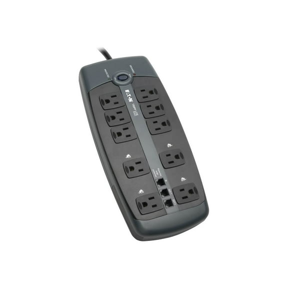 Tripp Lite, TRPTLP1008TEL, 10-Outlet Surge Protector, 1 Each, Silver