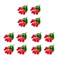thumbnail image 4 of Inteprter 4X flores artificiales Real Touch 9 cabezas ramo falso boda falso tulipanes flor planta interior exterior jardín suministros rosa Type1 NO1, 4 of 6