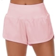 thumbnail image 3 of Womens High Waisted Running Shorts Quick Dry Athletic Workout Shorts with Mesh Liner Zipper Pockets, 3 of 8