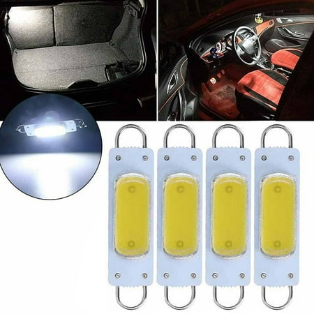 

Sufanic 4Pcs Xenon White 44mm COB Rigid Loop Festoon LED Light Bulb 561 562 567 564 212-2