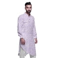 thumbnail image 3 of Atasi Kurta Décontractée Imprimée à Col Mandarin Chemise Ethnique Longue Kurta Asymétrique, 3 of 6