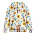 thumbnail image 5 of Uorisanigo Highland Cow Sunflower Womens Fall Hooded Sweatshirts Polyester Loose Womens Hoodies Oversized Sweatshirts Slight Stretch Fashion Fall Outfits Casual Comfy Tops Size XL, 5 of 7