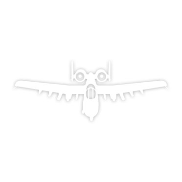A-10 Thunderbolt II Warthog Sticker – 5x3.48in Die Cut, Self Adhesive, USAF Hog CAS, 2-Pack