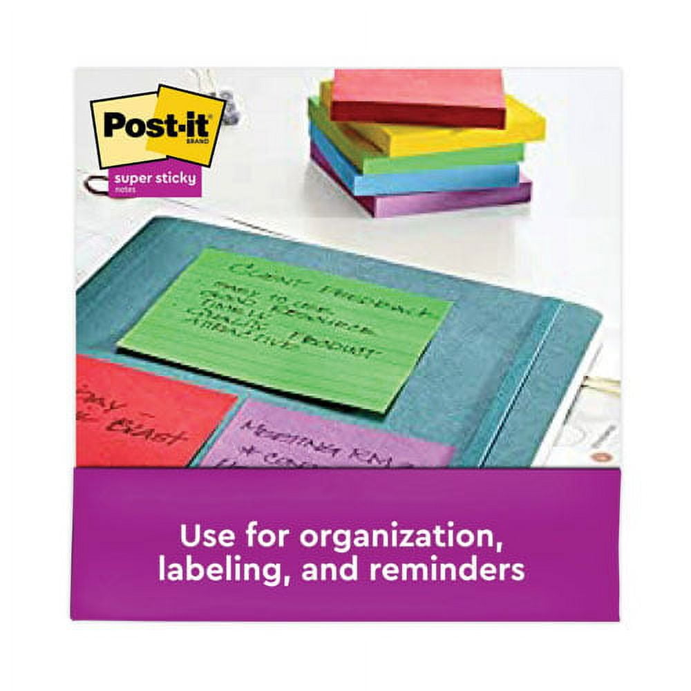 Pads in Playful Primary Collection Colors, Note Ruled, 4" x 4", 90 Sheets/Pad, 6 Pads/Pack | Bundle of 2 Packs