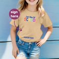 thumbnail image 4 of XUELUO Kids Girls Tops & T-Shirts Summer Last Day Of School Letter Print Round Neck Short Sleeve Pullover Tee Shirts Streetwear,Beige,6-7 Years, 4 of 5